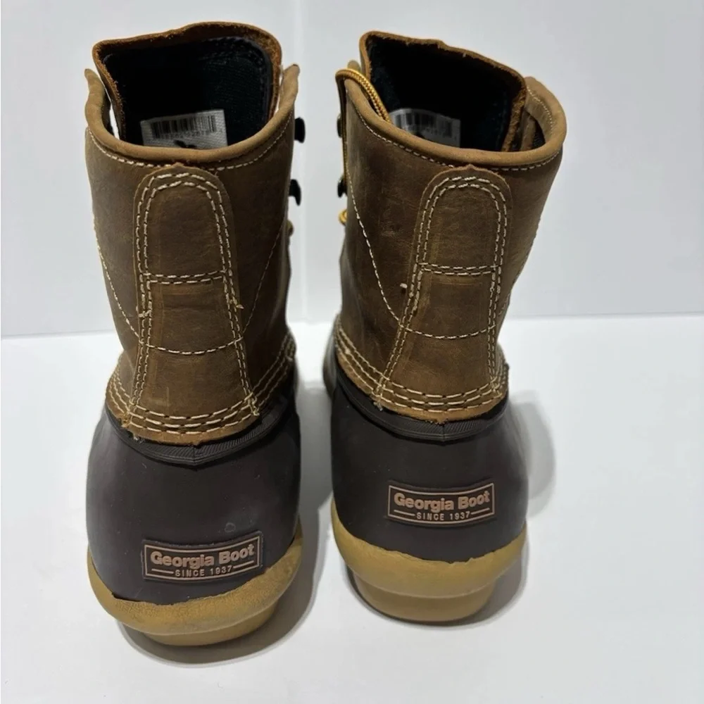 Georgia Boot Men’s Marshland, Brown Waterproof Duck Boots, Size 7 M